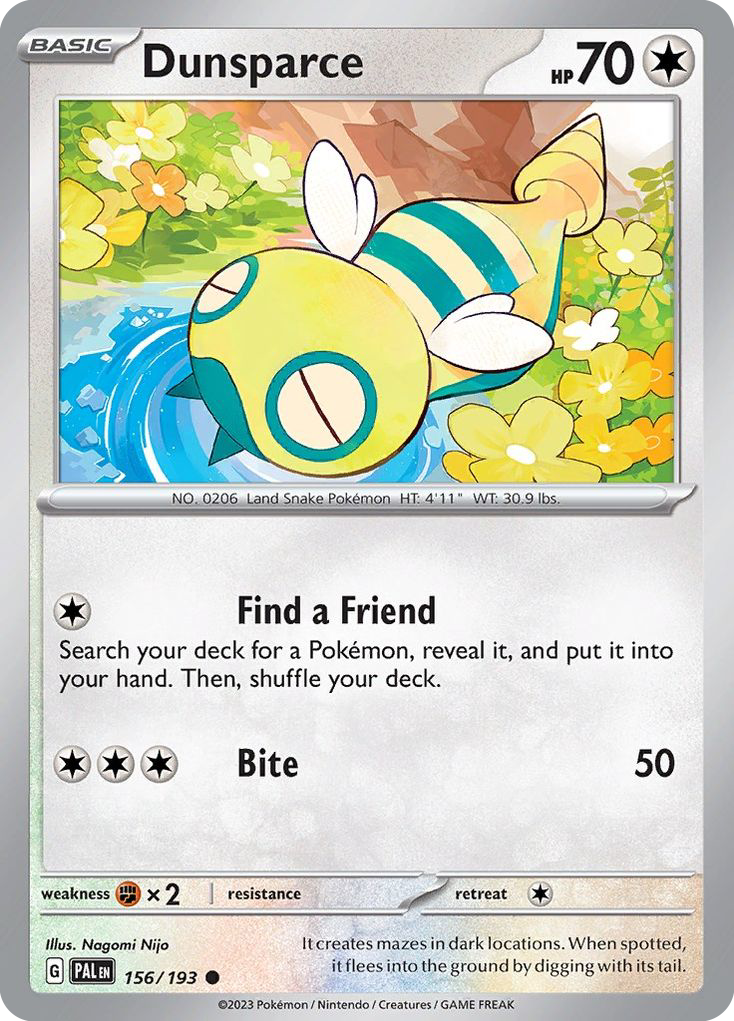 Dunsparce - 156/193 - Normal - NM - Common - Paldea Evolved
