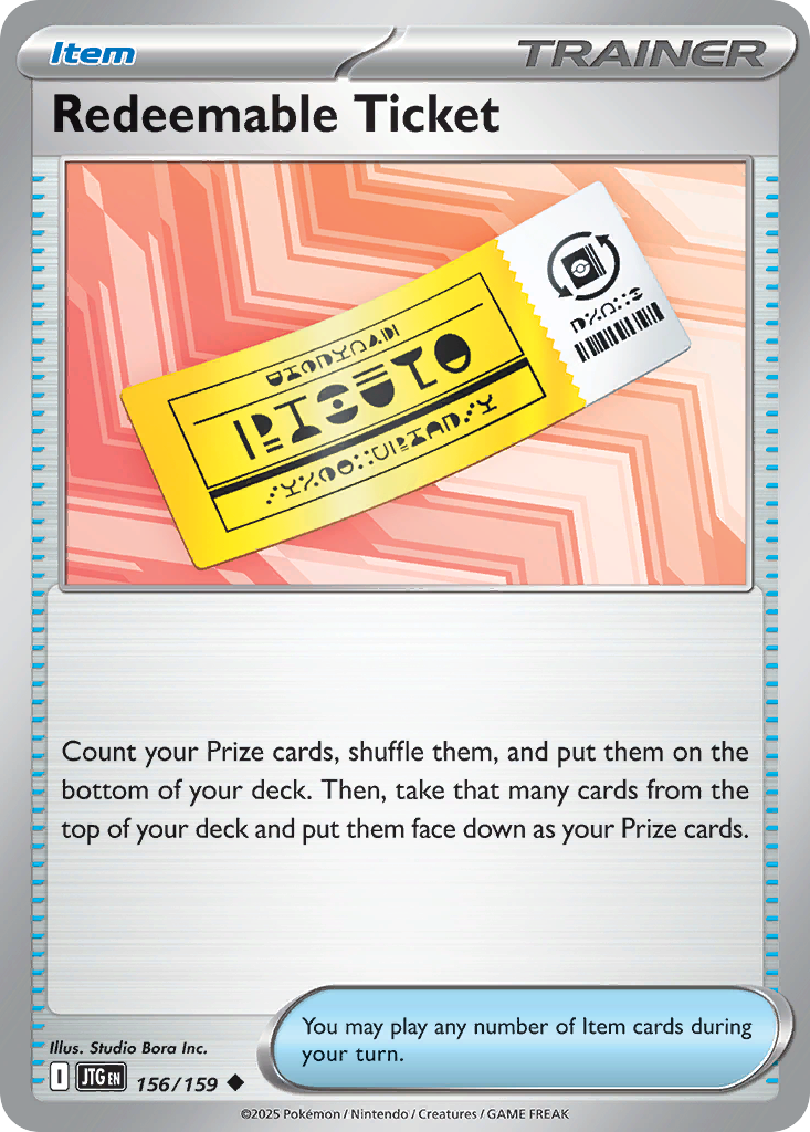 Redeemable Ticket - 156/159 - Normal - NM - Uncommon - Journey Together
