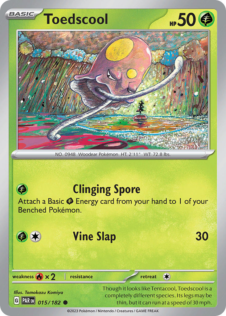 Toedscool - 15/182 - Reverse Holofoil - NM - Common - Paradox Rift