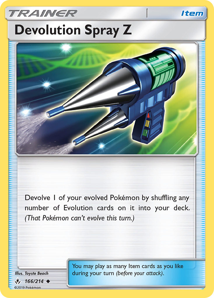 Devolution Spray Z - 166/214 - Normal - NM - Uncommon - Unbroken Bonds