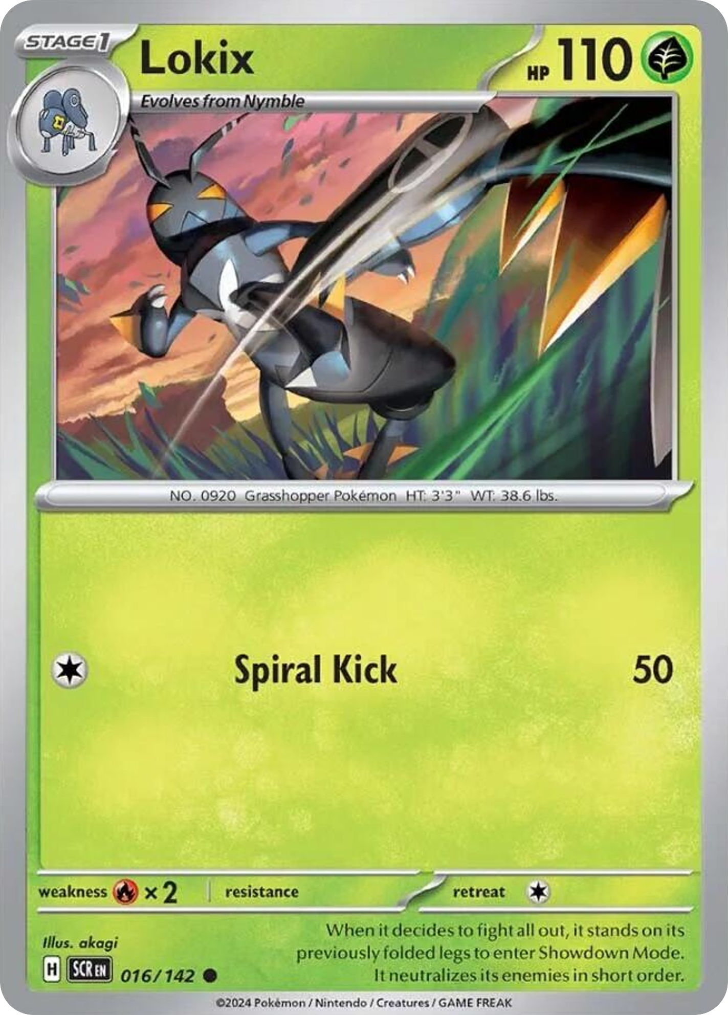 Lokix - 16/142 - Reverse Holofoil - NM - Common - Stellar Crown