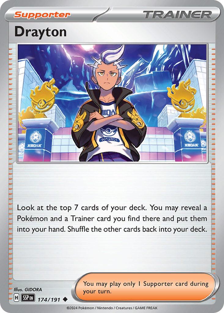 Drayton - 174/191 - Reverse Holofoil - NM - Uncommon - Surging Sparks