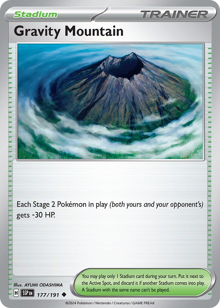 Gravity Mountain - 177/191 - Normal - NM - Uncommon - Surging Sparks