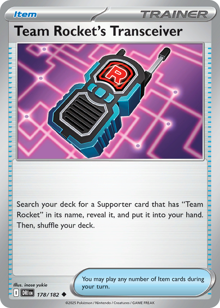 Team Rocket's Transceiver - 178/182 - Normal - NM - Uncommon - Destined Rivals