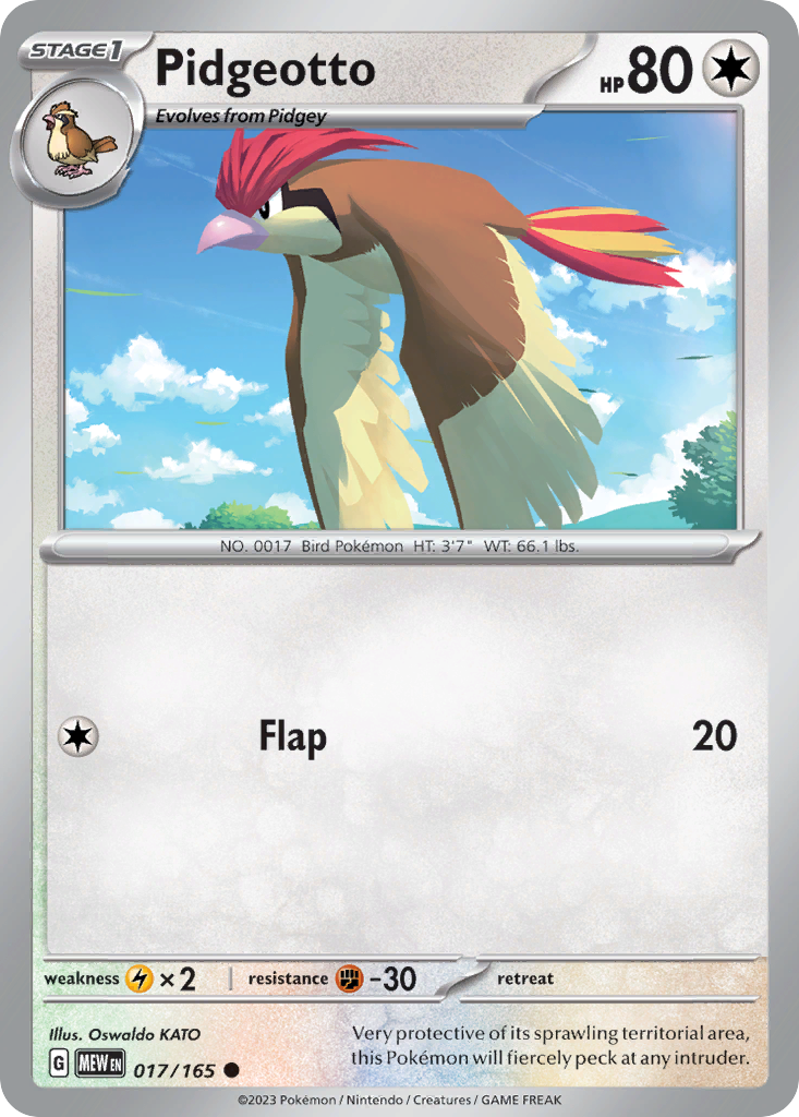 Pidgeotto - 17/165 - Normal - NM - Common - 151