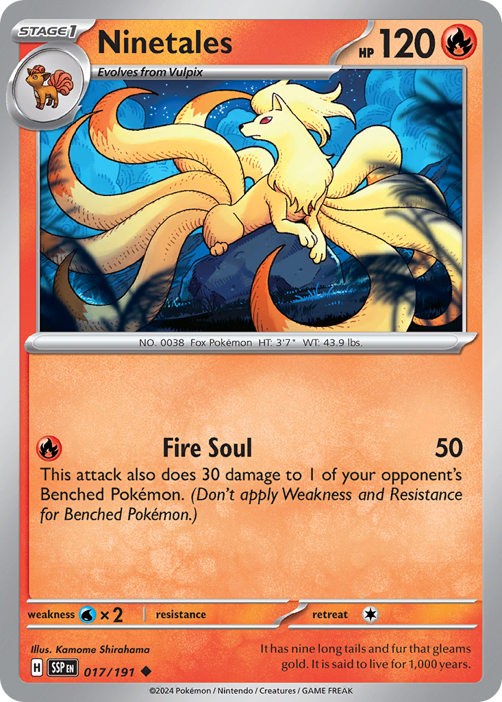 Ninetales - 17/191 - Normal - NM - Uncommon - Surging Sparks