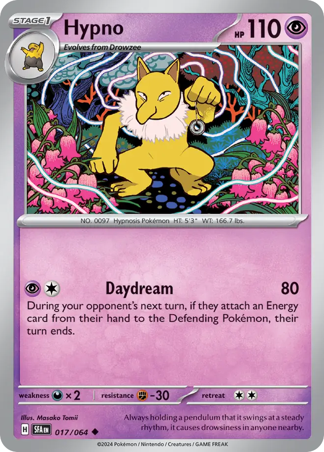 Hypno - 17/64 - Normal - NM - Uncommon - Shrouded Fable