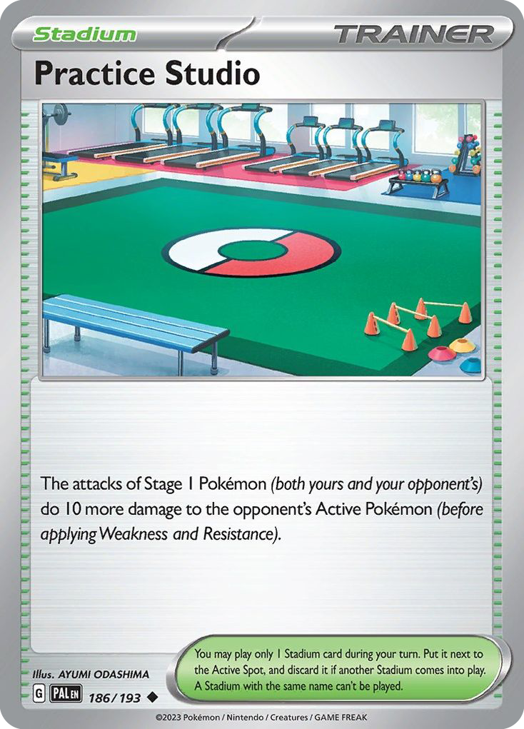 Practice Studio - 186/193 - Reverse Holofoil - NM - Uncommon - Paldea Evolved