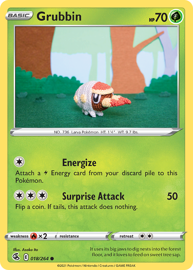 Grubbin - 18/264 - Normal - NM - Common - Fusion Strike