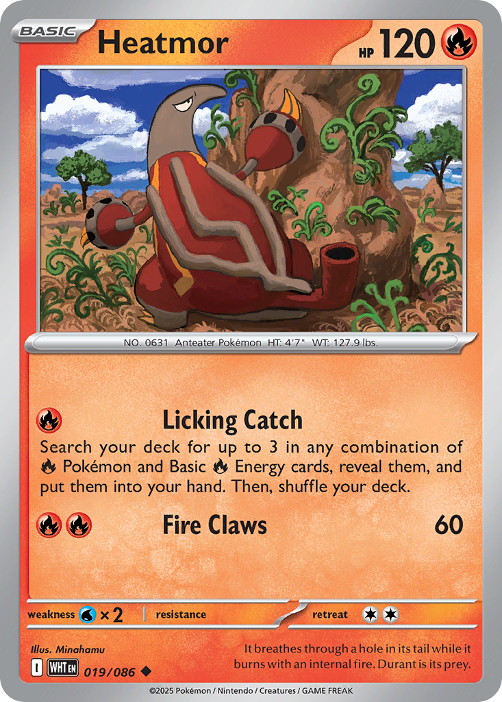 Heatmor - 19/86 - Reverse Holofoil - NM - Uncommon - White Flare
