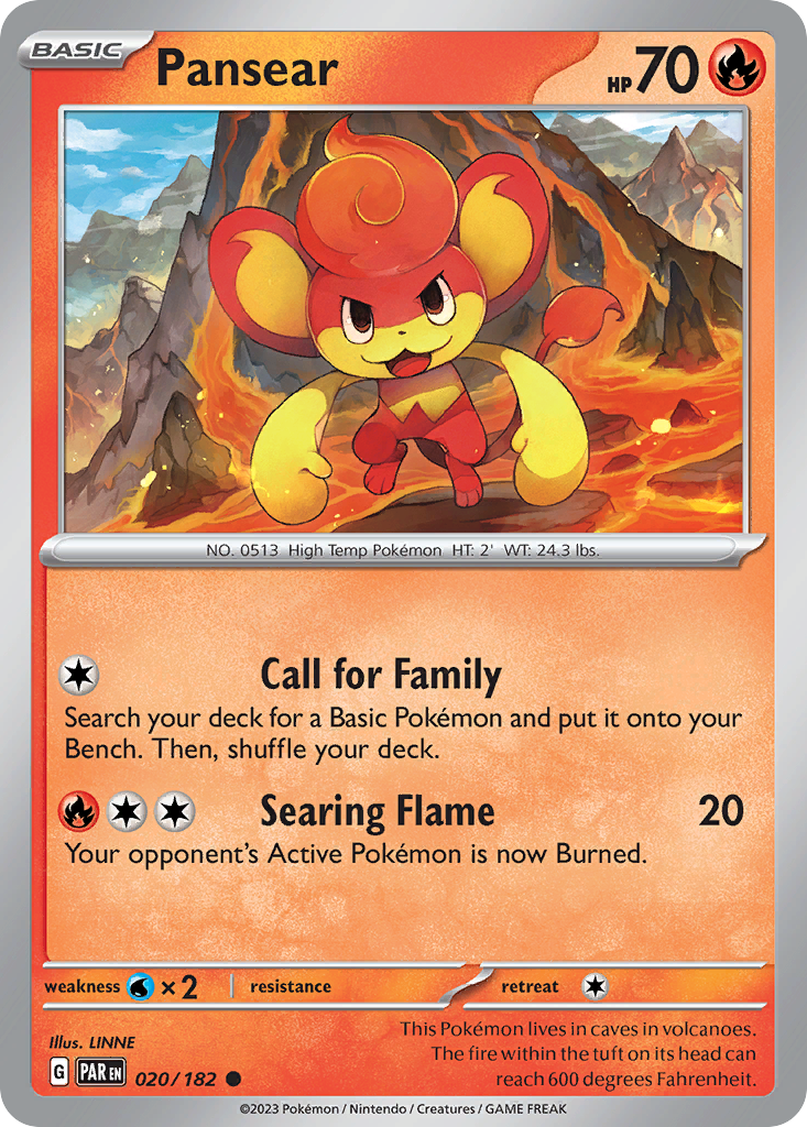 Pansear - 20/182 - Normal - NM - Common - Paradox Rift