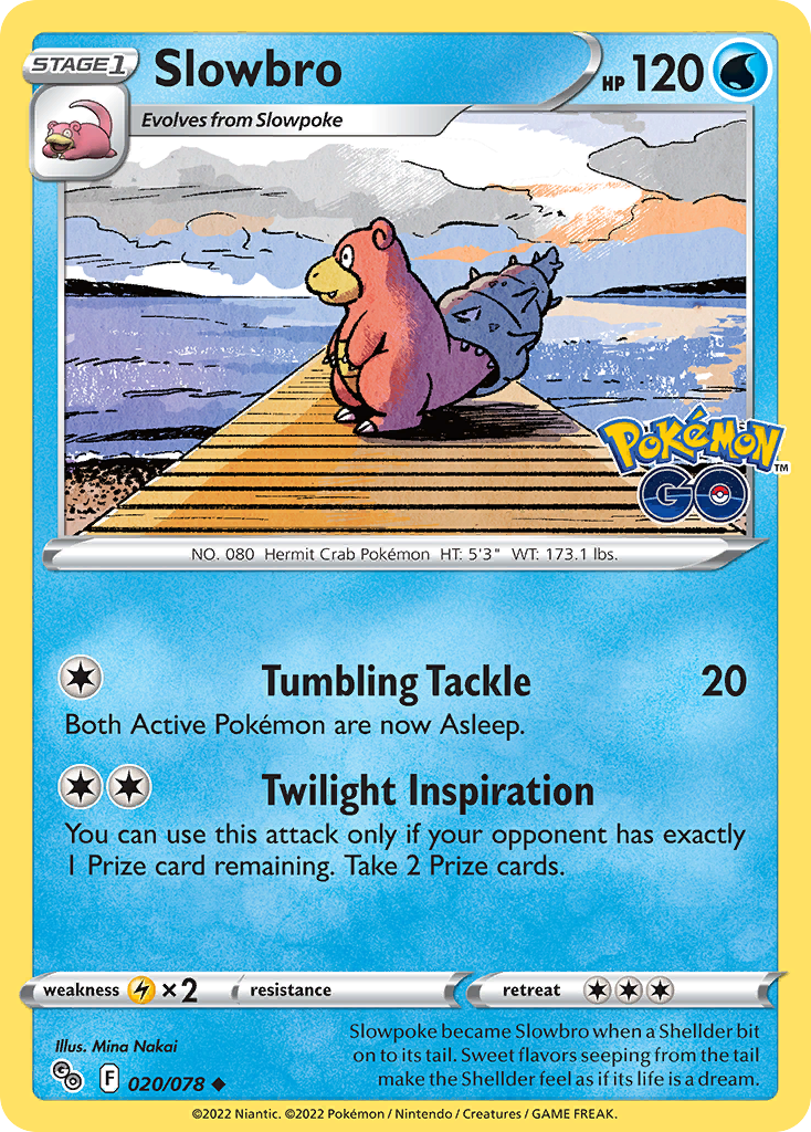Slowbro - 20/78 - Normal - NM - Uncommon - Pokémon GO