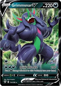Grimmsnarl V - 114/189 - Holofoil - NM - Ultra Rare - Darkness Ablaze