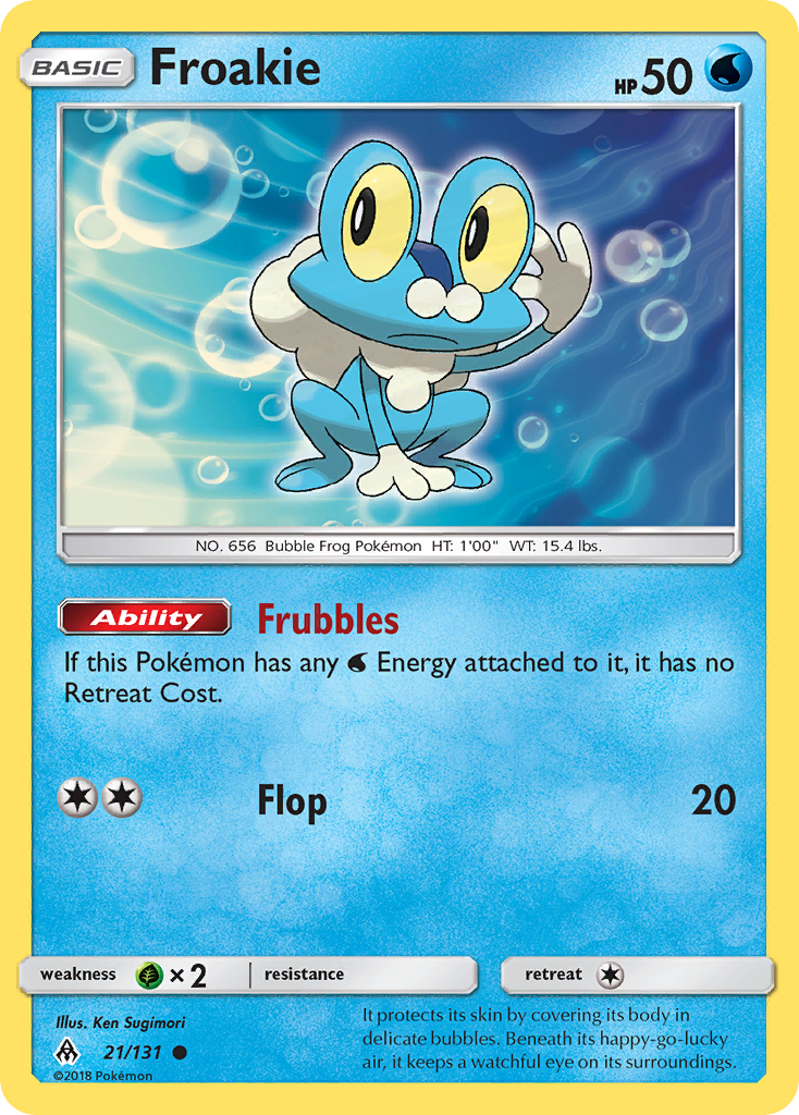 Froakie - 21/131 - Normal - NM - Common - Forbidden Light