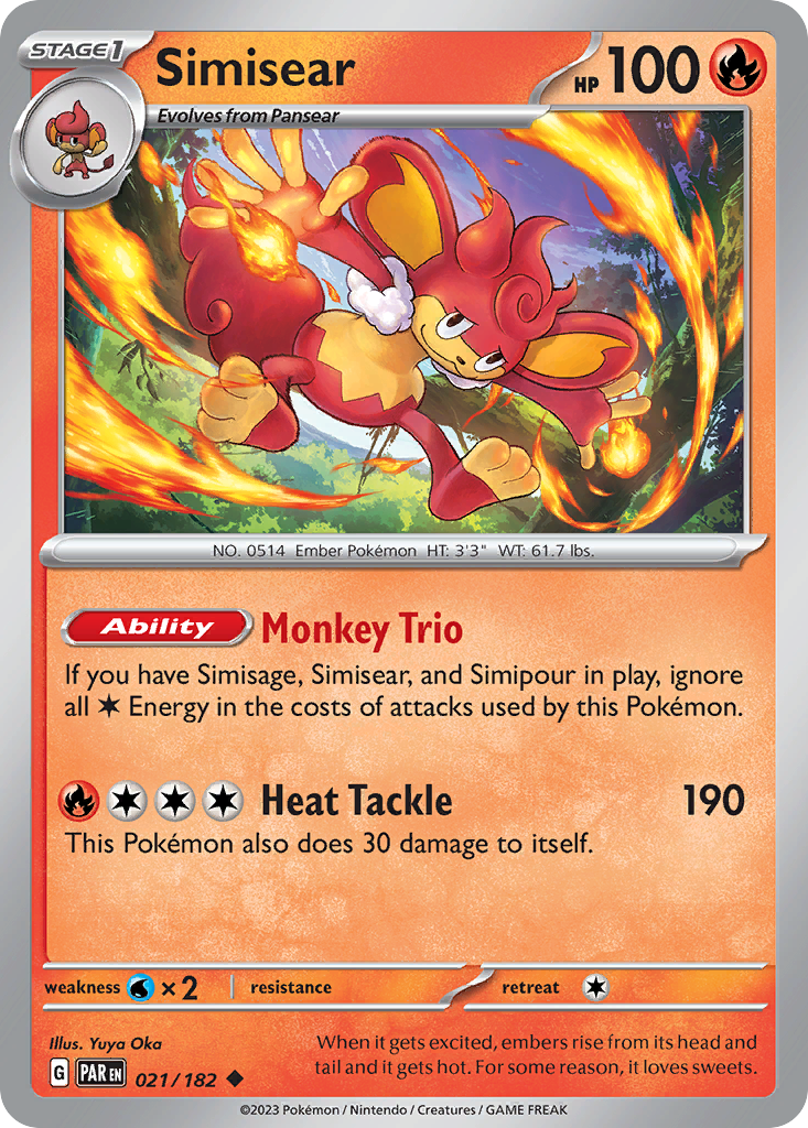 Simisear - 21/182 - Normal - NM - Uncommon - Paradox Rift