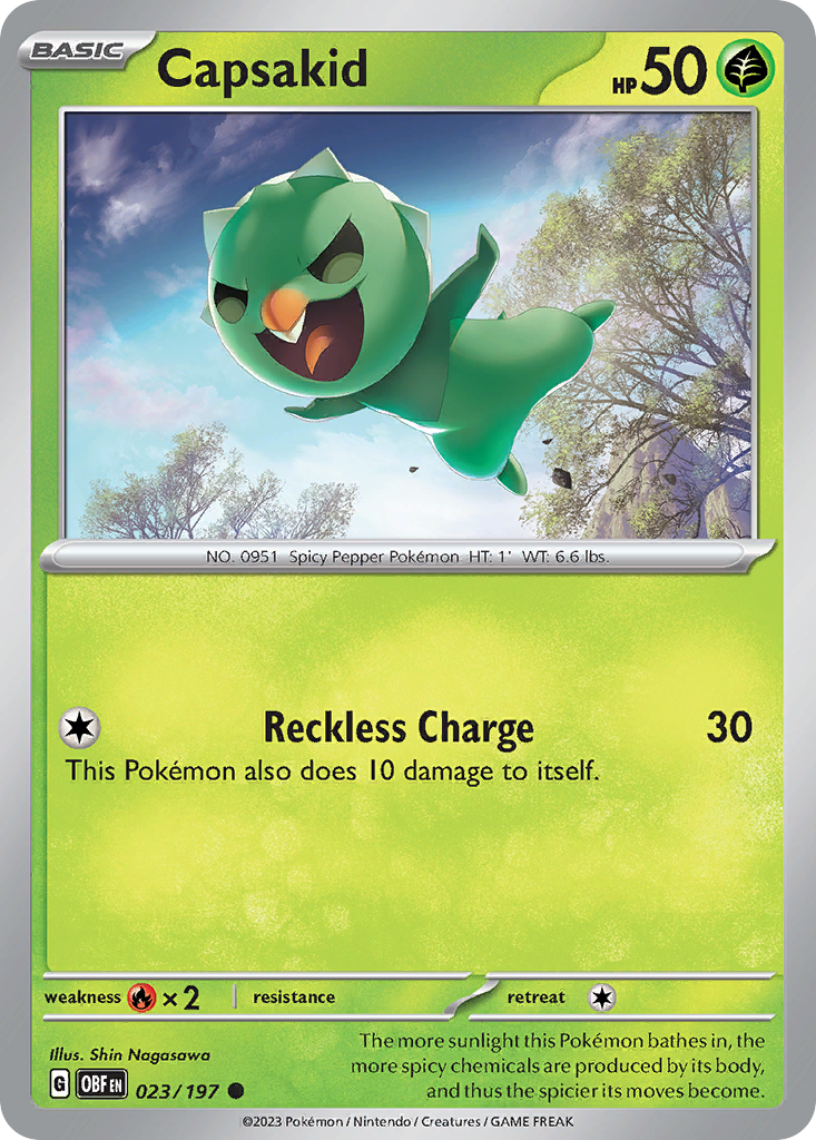 Capsakid - 23/197 - Normal - NM - Common - Obsidian Flames