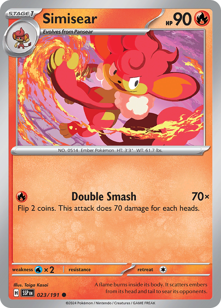 Simisear - 23/191 - Normal - NM - Common - Surging Sparks