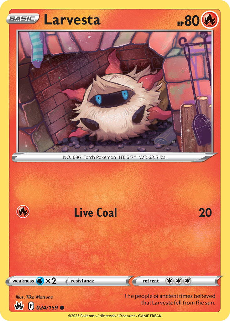 Larvesta - 24/159 - Normal - NM - Common - Crown Zenith