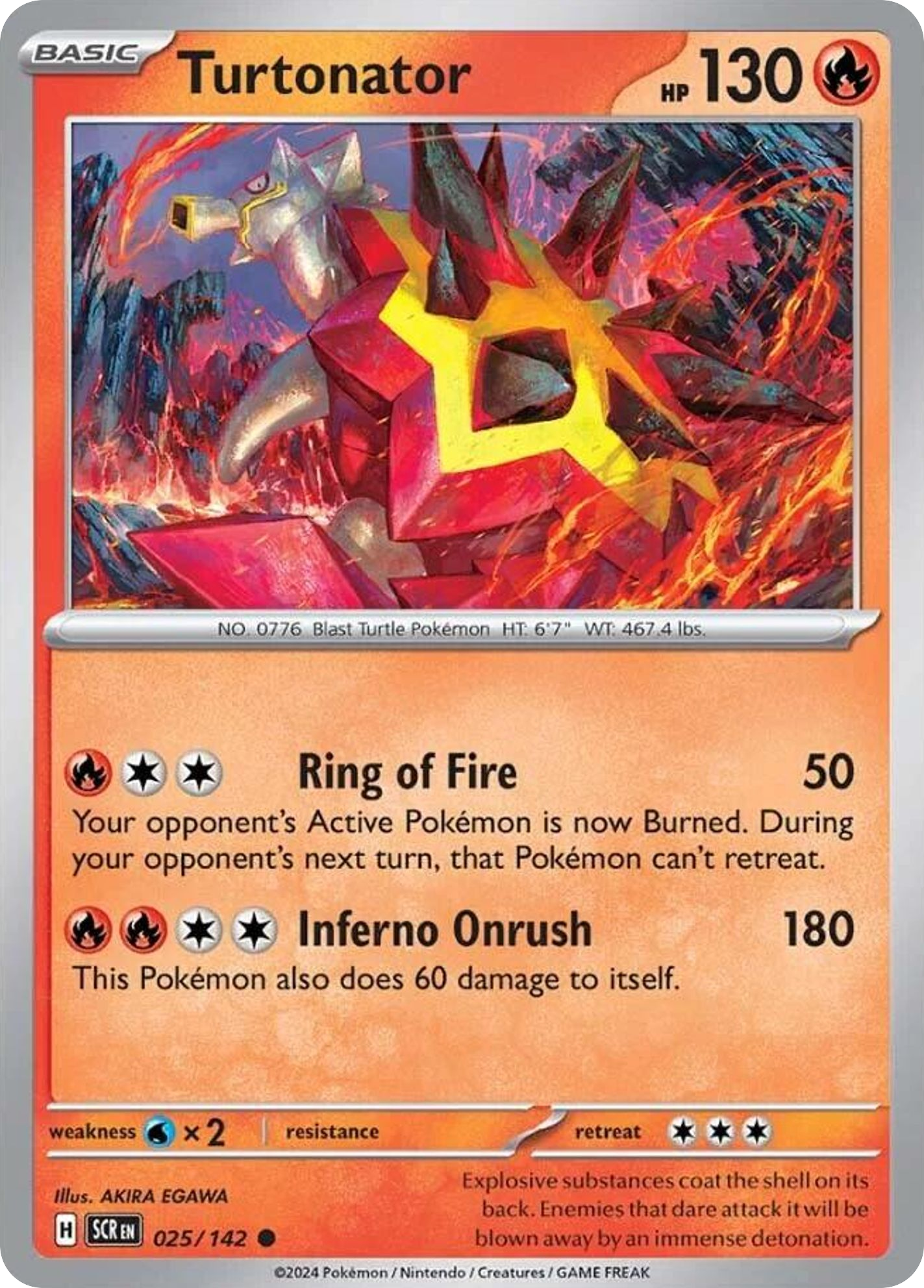 Turtonator - 25/142 - Normal - NM - Common - Stellar Crown