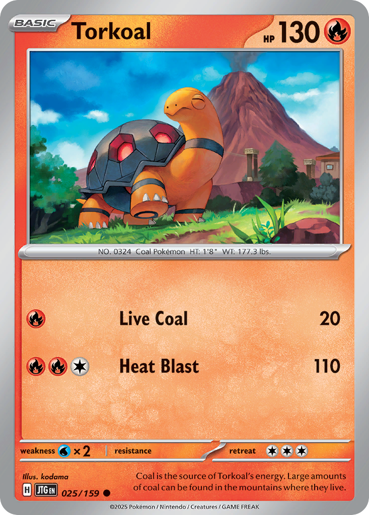 Torkoal - 25/159 - Normal - NM - Common - Journey Together