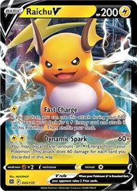 Raichu V - 45/216 - Holofoil - NM - Ultra Rare - SWSH09: Brilliant Stars