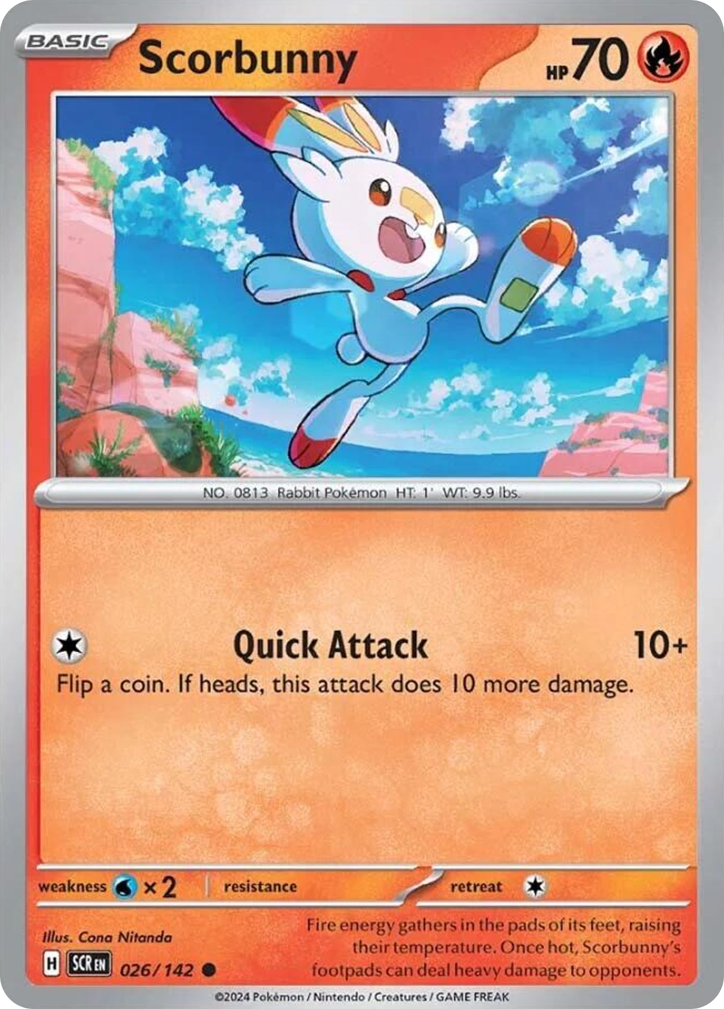 Scorbunny - 26/142 - Normal - NM - Common - Stellar Crown