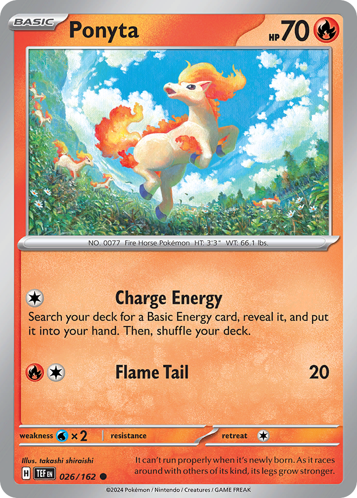 Ponyta - 26/162 - Reverse Holofoil - NM - Common - Temporal Forces