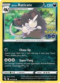 Alolan Raticate - 42/78 - Normal - NM - Common - Pokémon GO