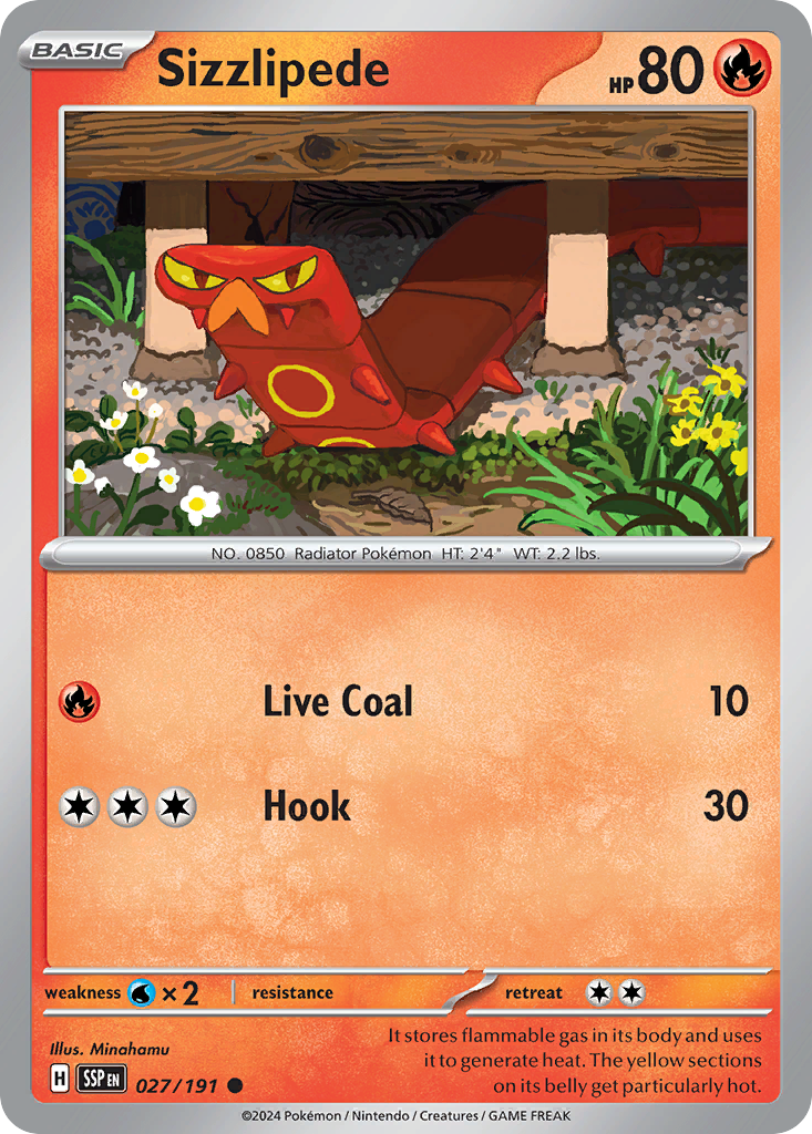 Sizzlipede - 27/191 - Normal - NM - Common - Surging Sparks