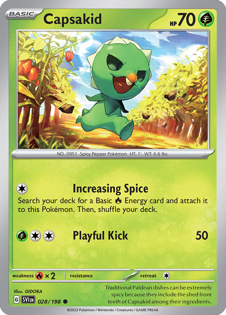 Capsakid - 28/198 - Normal - NM - Common - Scarlet & Violet