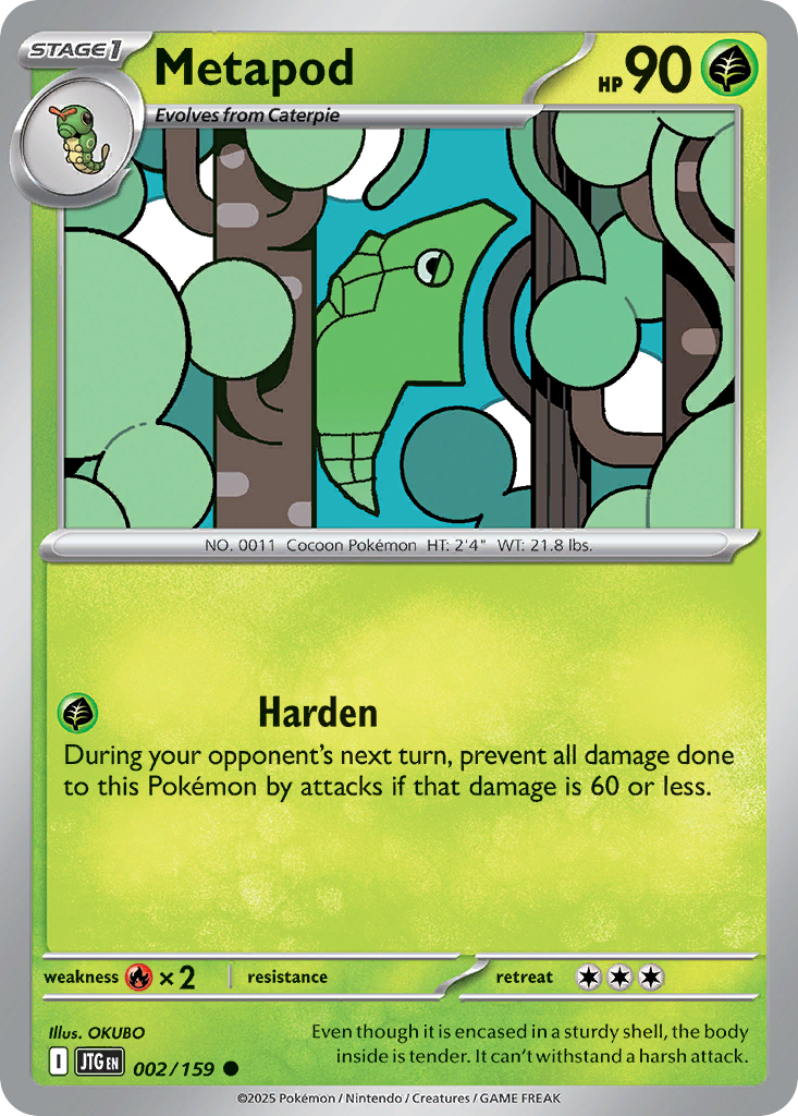 Metapod - 2/159 - Reverse Holofoil - NM - Common - Journey Together