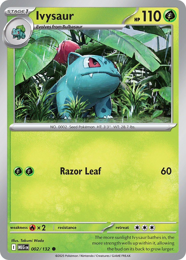 Ivysaur - 2/132 - Reverse Holofoil - NM - Common - Mega Evolution