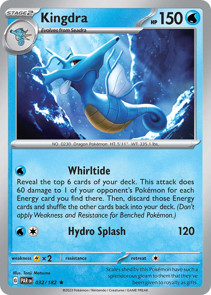 Kingdra - 32/182 - Holofoil - NM - Rare - Paradox Rift