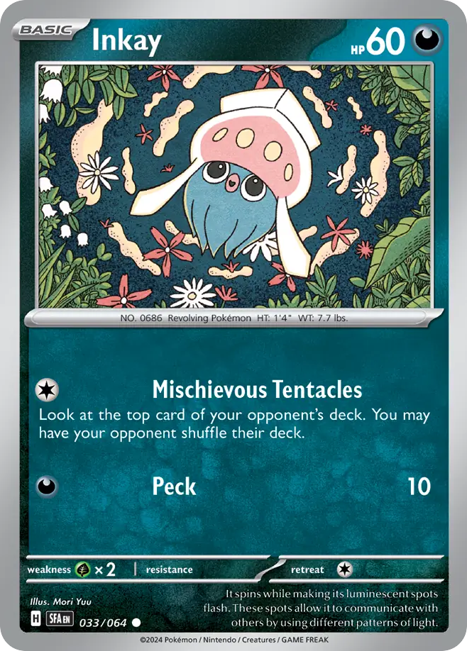 Inkay - 33/64 - Normal - NM - Common - Shrouded Fable