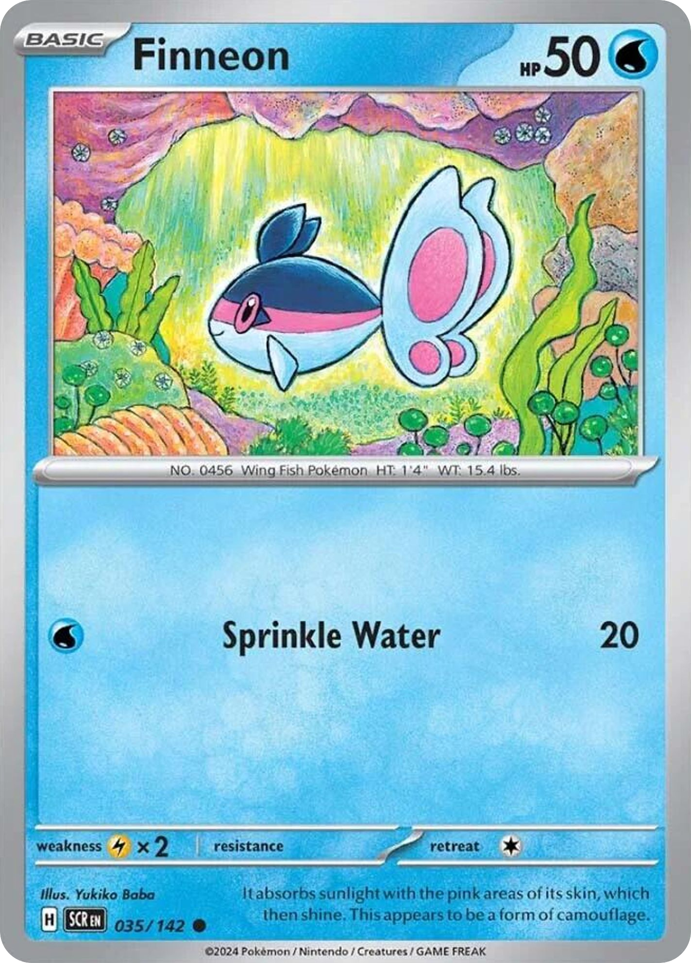 Finneon - 35/142 - Reverse Holofoil - NM - Common - Stellar Crown