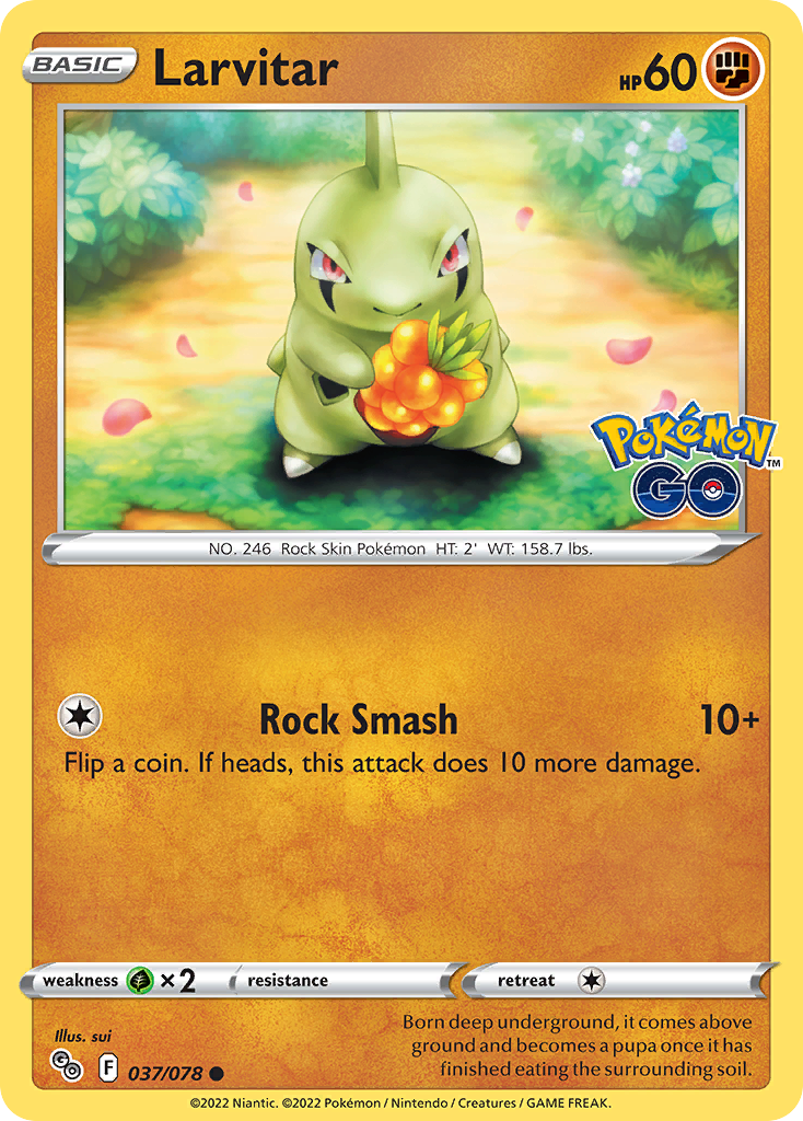 Larvitar - 37/78 - Normal - NM - Common - Pokémon GO