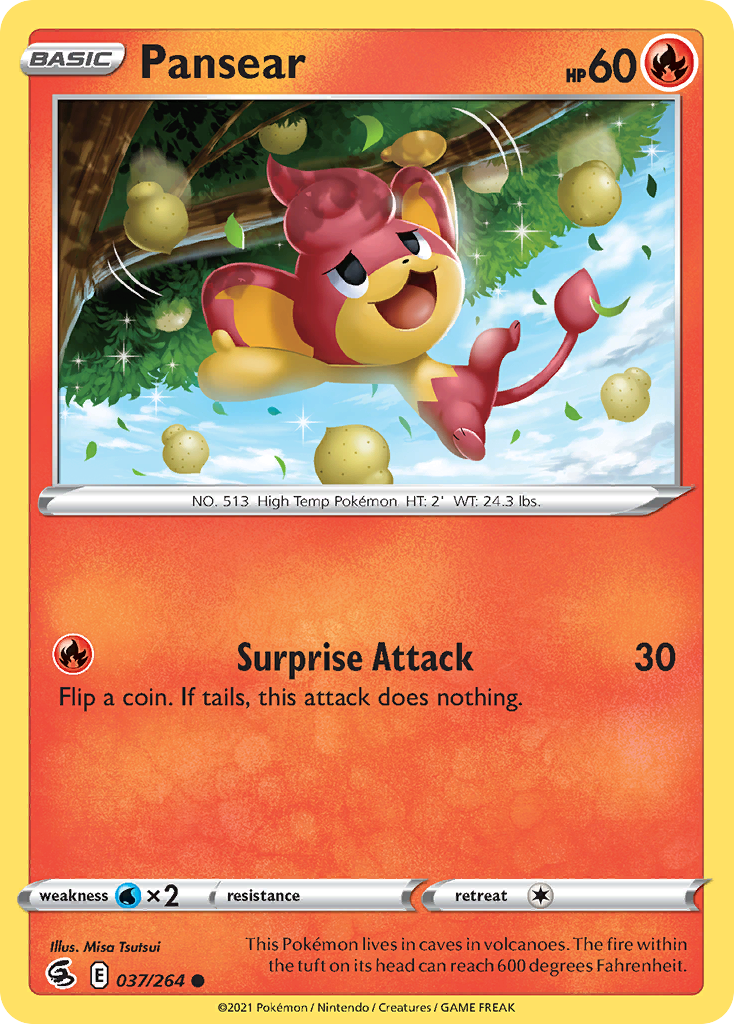 Pansear - 37/264 - Normal - NM - Common - Fusion Strike
