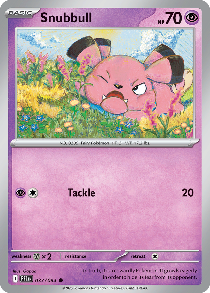 Snubbull - 37/94 - Reverse Holofoil - NM - Common - Phantasmal Flames