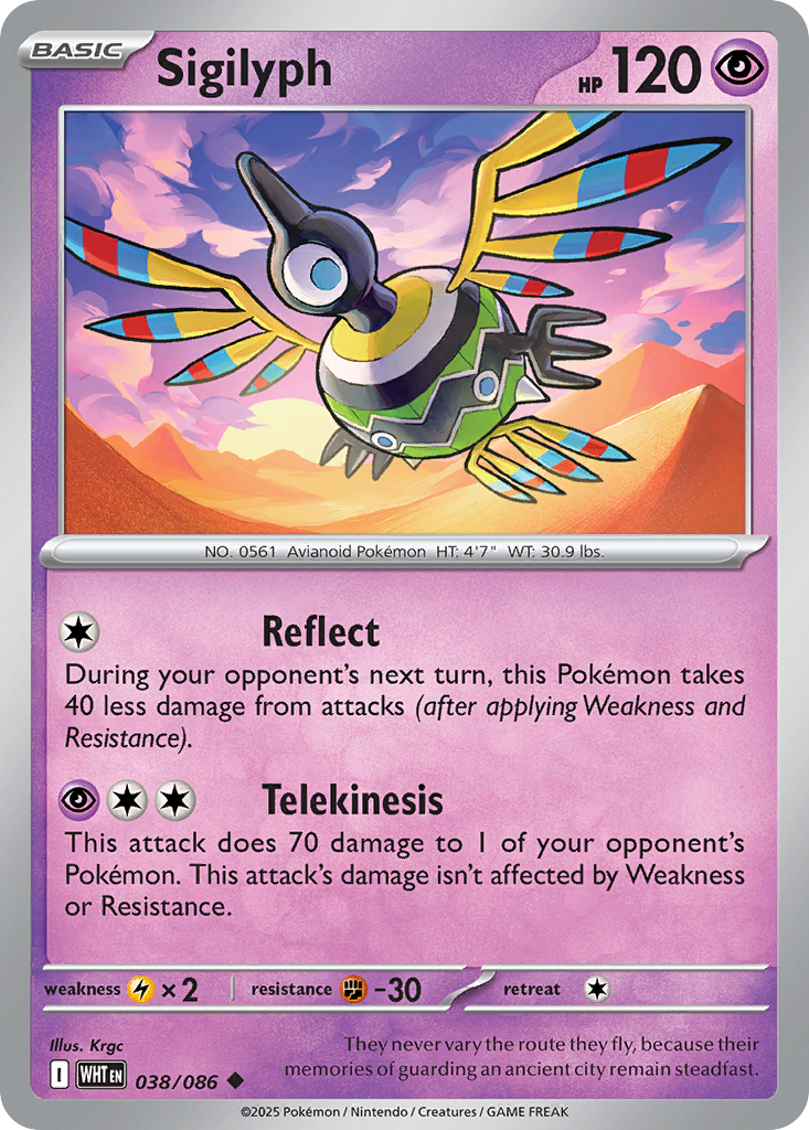 Sigilyph - 38/86 - Normal - NM - Uncommon - White Flare