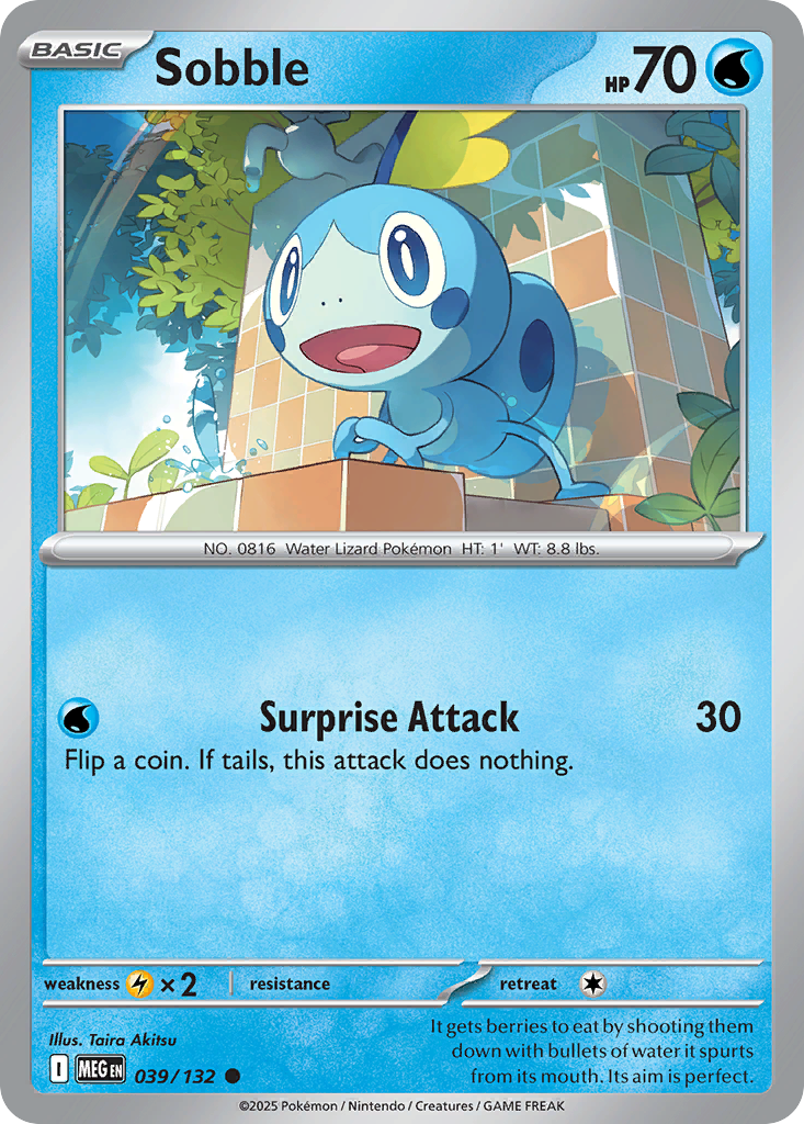 Sobble - 39/132 - Normal - NM - Common - Mega Evolution