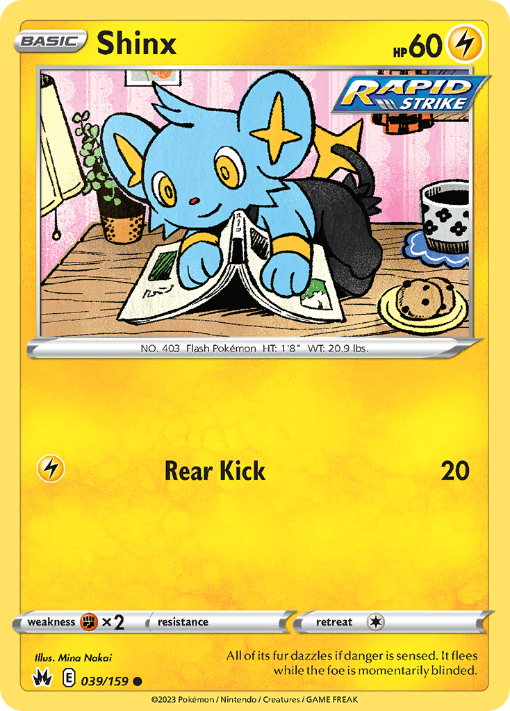 Shinx - 39/159 - Normal - NM - Common - Crown Zenith