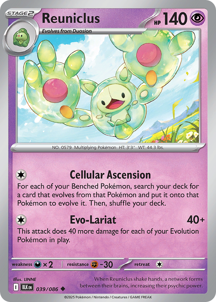 Reuniclus - 39/86 - Reverse Holofoil - NM - Uncommon - Black Bolt