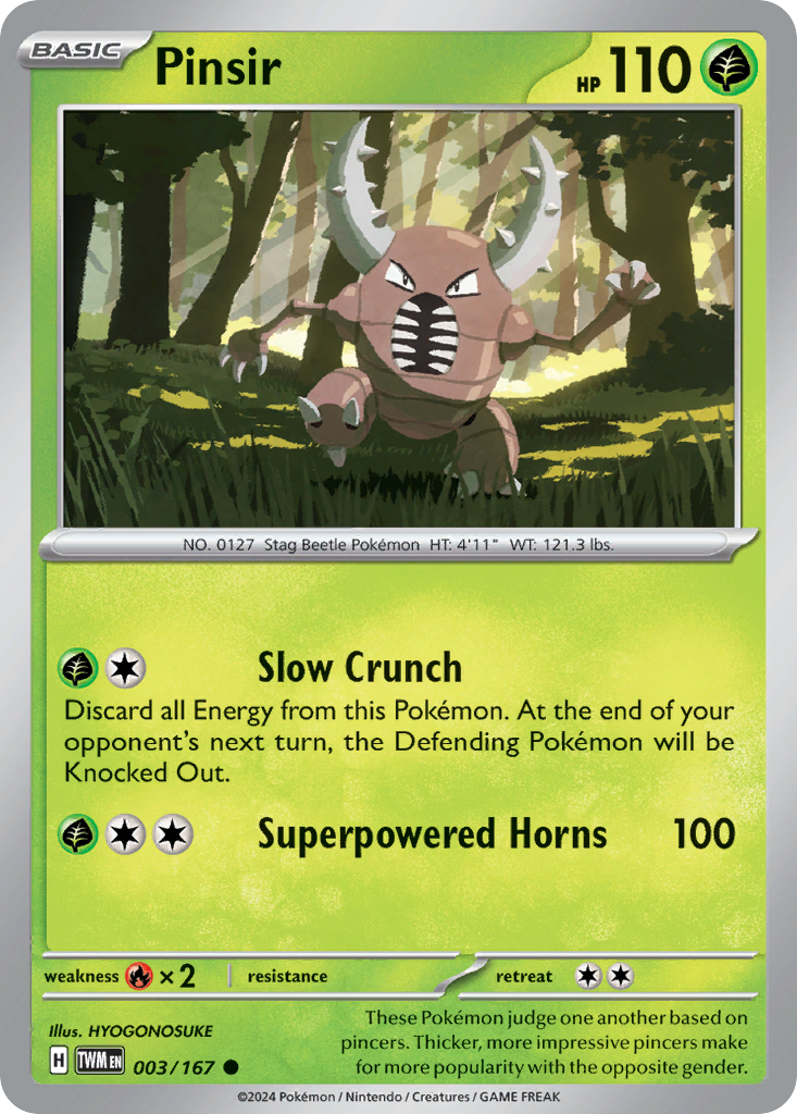 Pinsir - 3/167 - Normal - NM - Common - Twilight Masquerade