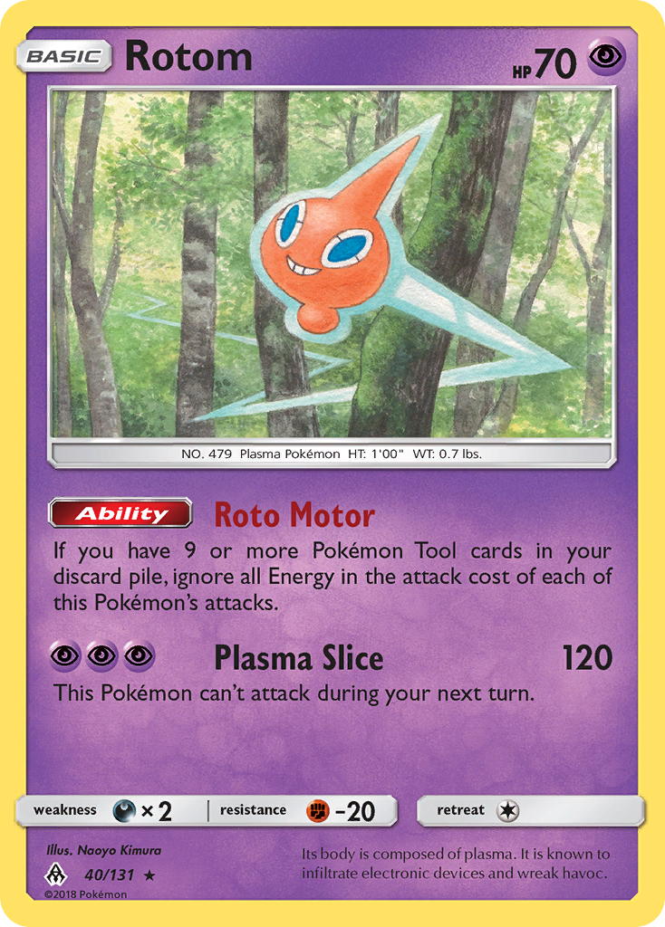 Rotom - 40/131 - Normal - NM - Rare - Forbidden Light