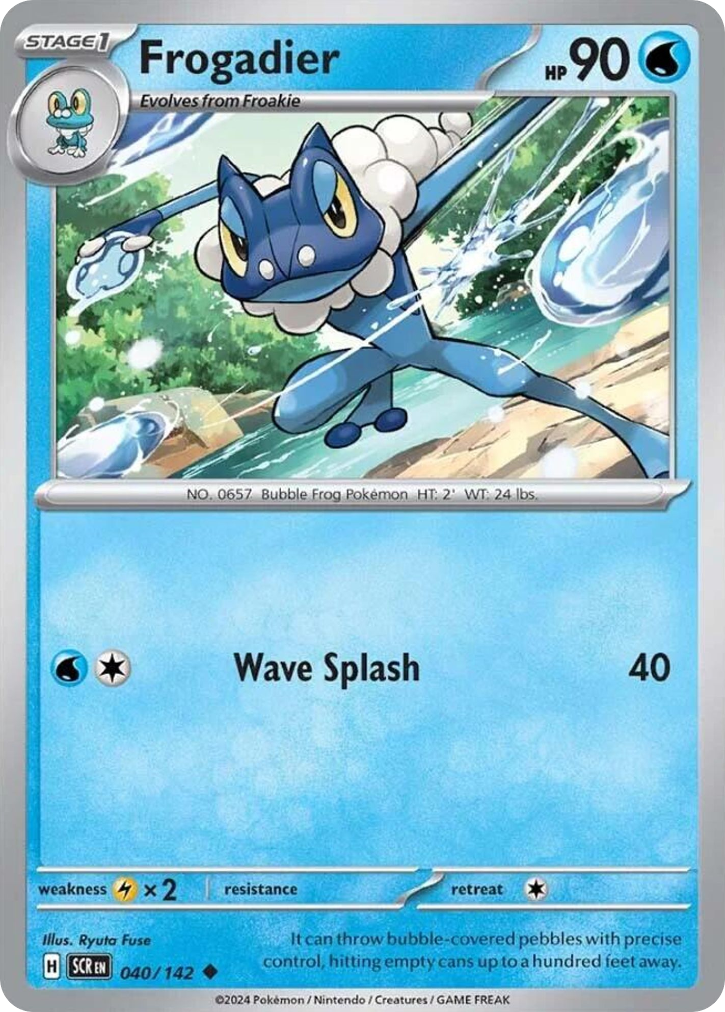 Frogadier - 40/142 - Normal - NM - Uncommon - Stellar Crown