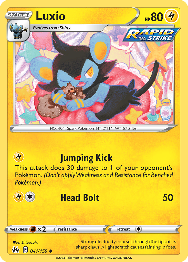 Luxio - 41/159 - Normal - NM - Uncommon - Crown Zenith