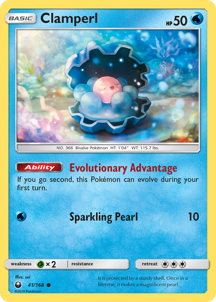 Clamperl - 41/168 - Normal - NM - Common - Celestial Storm