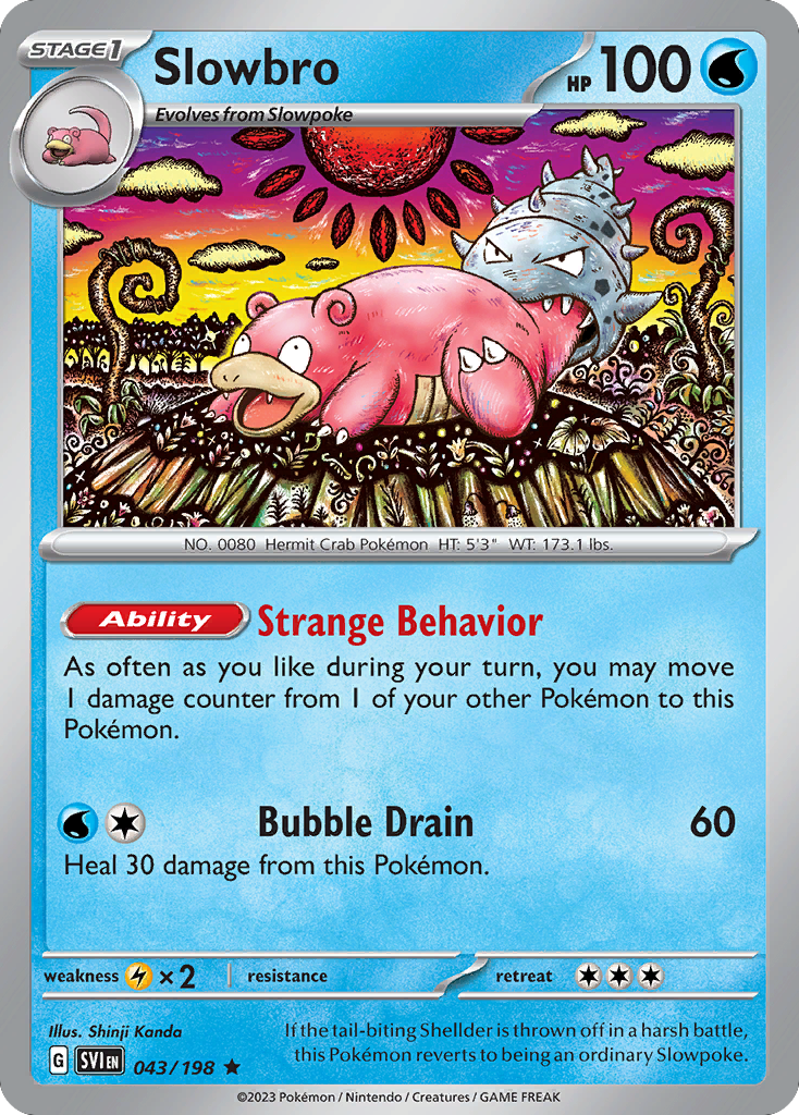 Slowbro - 43/198 - Holofoil - NM - Rare - Scarlet & Violet