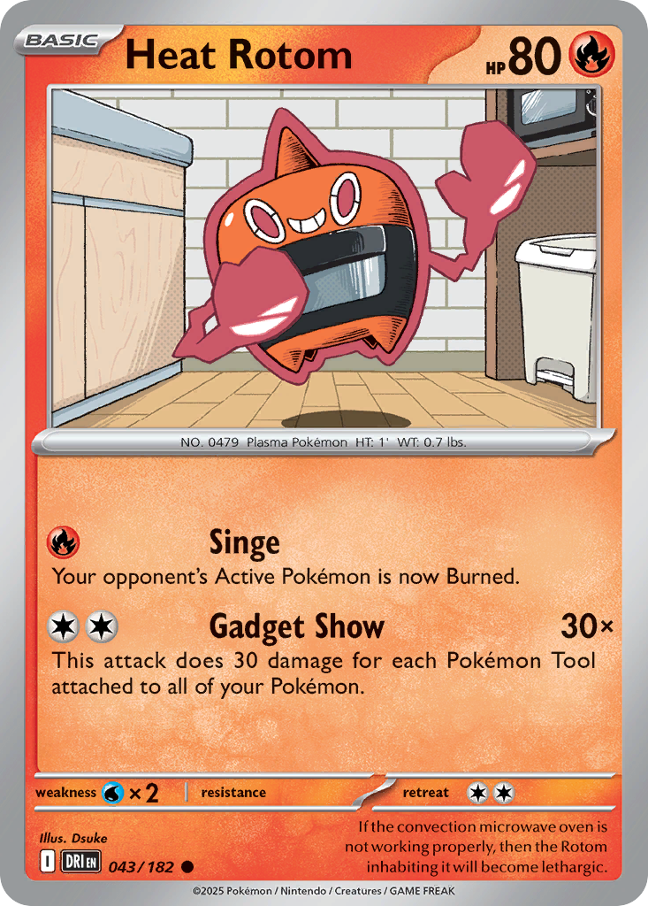 Heat Rotom - 43/182 - Normal - NM - Common - Destined Rivals