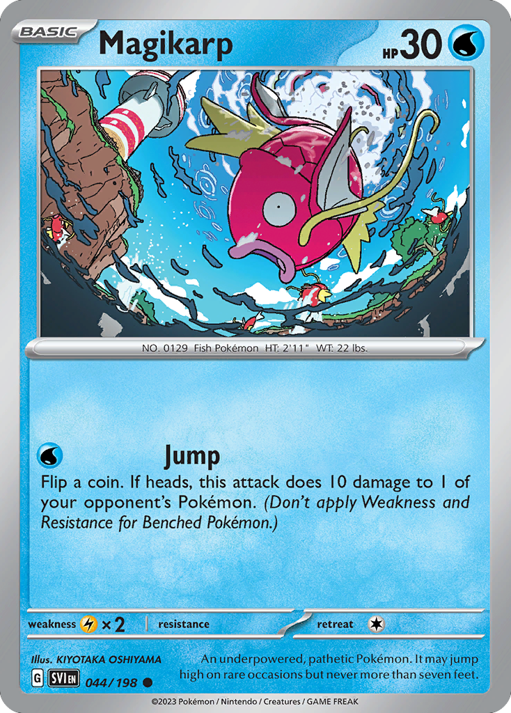Magikarp - 44/198 - Reverse Holofoil - NM - Common - Scarlet & Violet